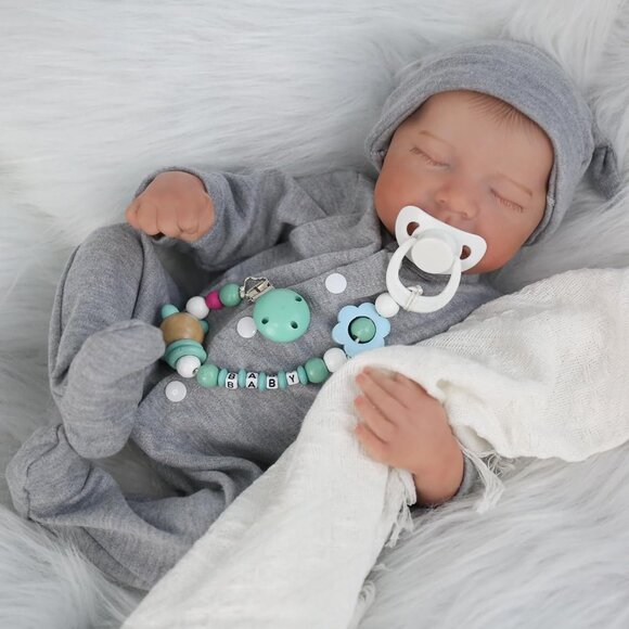 🆕18 Inch Full Cloth Body With Vinyl Limbs Baby Doll Baby Boy Reborn Doll - Picture 12 of 13
